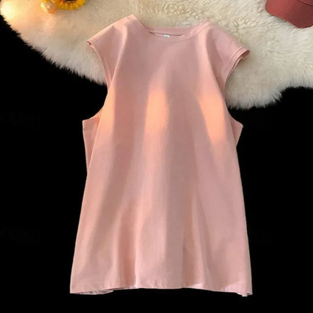 Men's Tank Top Vest Top Undershirt Sleeveless Shirt Sleeveless Crew Neck Summer Plain Fashion Designer Basic Classic Vacation Street Going out Black White Pink Top Tee for Men