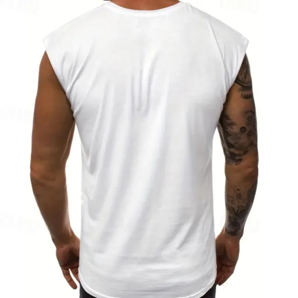 Men's Tank Top Vest Top Undershirt Sleeveless Shirt Sleeveless Crew Neck Summer Plain Fashion Designer Basic Classic Vacation Street Going out Black White Pink Top Tee for Men