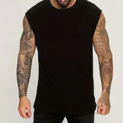 Men's Tank Top Vest Top Undershirt Sleeveless Shirt Sleeveless Crew Neck Summer Plain Fashion Designer Basic Classic Vacation Street Going out Black White Pink Top Tee for Men