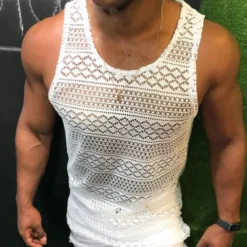 Men's Tank Top Vest Top Undershirt Sleeveless Shirt Sleeveless Crew Neck Summer Solid Color Fashion Casual Breathable Outdoor Street Casual Black White Pink Top Tee for Men