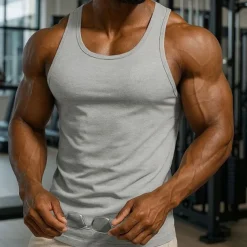 Men's Tank Top Vest Top Undershirt Sleeveless Shirt Sleeveless Crewneck Spring & Summer Plain Pattern Fashion Designer Vacation Street Going out Black White Royal Blue Top Tee for Men