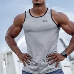 Men's Tank Top Vest Top Undershirt Graphic Tee Sleeveless Crew Neck Summer Graphic Letter Fashion Streetwear Muscle Print Sports & Outdoor Athleisure Gym Black White Green Top Tee for Men