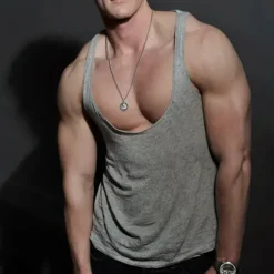 Men's Tank Top Vest Top Undershirt Sleeveless Shirt Solid Color U Neck Street Daily Sleeveless Clothing Apparel Simple Casual Comfortable