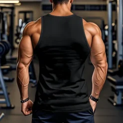 Men's Tank Top Vest Top Undershirt Sleeveless Shirt Sleeveless Crew Neck Summer Plain Fashion Designer Basic Classic Vacation Street Going out Black White Top Tee for Men