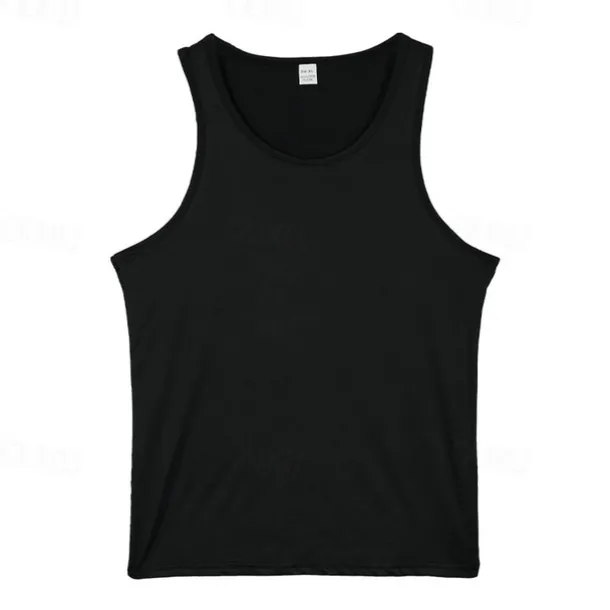 Men's Tank Top Vest Top Undershirt Sleeveless Shirt Sleeveless Crew Neck Summer Plain Fashion Designer Basic Classic Vacation Street Going out Black White Top Tee for Men