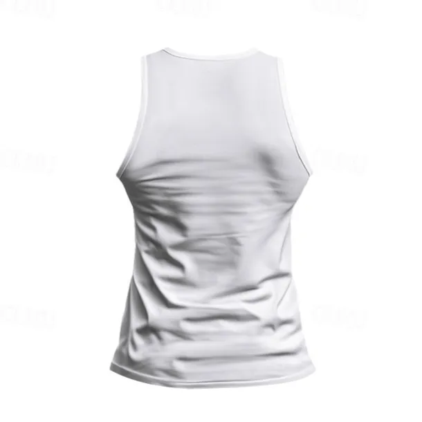 Men's Tank Top Vest Top Undershirt Sleeveless Shirt Sleeveless Crew Neck Summer Plain Fashion Designer Basic Classic Vacation Street Going out Black White Top Tee for Men