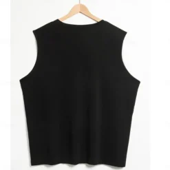 Men's Tank Top Vest Undershirt Sleeveless Shirt Sleeveless V Neck Summer Plain Fashion Classic Comfortable Street Casual Sports Black White Royal Blue Top Tee for Men