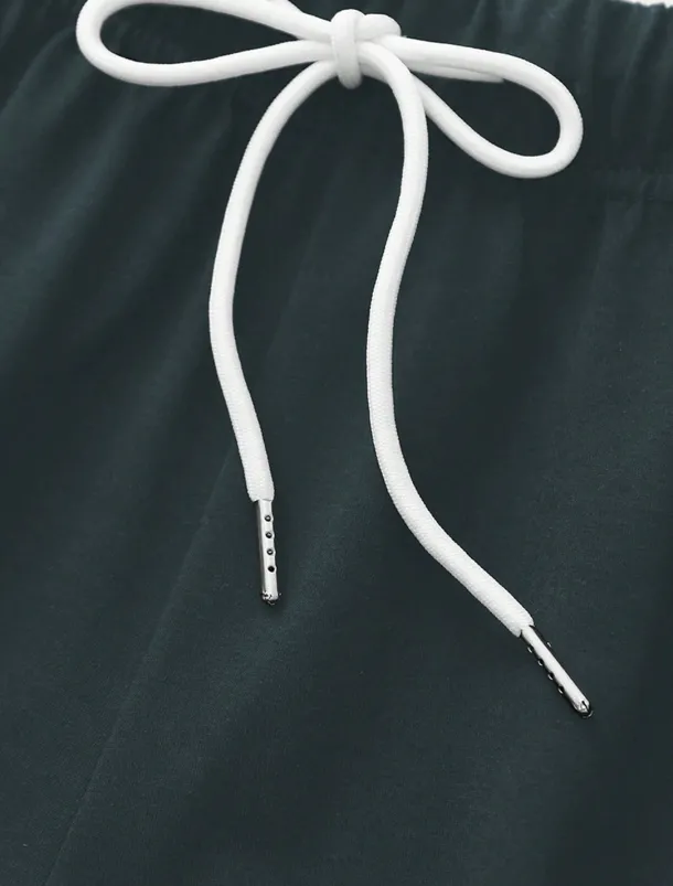 Men's Tee & Drawstring Waist Shorts 2 Pieces Outfits Short Sleeve Crewneck Summer Color Block Striped Fashion Sport Casual 2 Piece Vacation Casual Daily Wear Black Wine Green Top Tee for Men