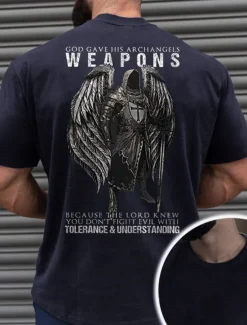 Men's Templar Cross Graphic Prints Old People T Shirt Graphic Tee Cotton Short Sleeves Graphic Shirt Black Navy Blue Green Comfortable Tee Vacation Street Fashion Designer Clothing