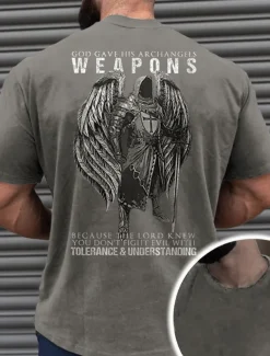 Men's Templar Cross Graphic Prints Old People T Shirt Graphic Tee Cotton Short Sleeves Graphic Shirt Black Navy Blue Green Comfortable Tee Vacation Street Fashion Designer Clothing