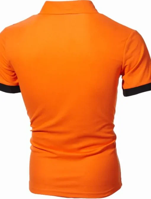 Men's Tennis Shirt Polo Shirt Work Business Collar Polo Collar Short Sleeve Streetwear Basic Graphic Polka Dot Print Regular Fit Black White Wine Navy Blue Blue Orange Tennis Shirt