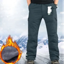 Men's Thermal Warm Ripstop Polyester Black Brown