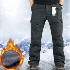 Men's Thermal Warm Ripstop Polyester Black Brown