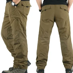 Men's Thermal Warm Ripstop Polyester Black Brown