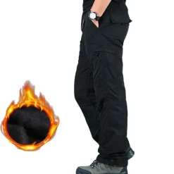 Men's Thermal Warm Ripstop Polyester Black Brown