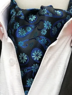 Men's Ties Cravat Ascot Mixed Color Plaid / Striped / Chevron / Round Daily Wear Festival