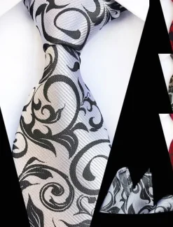 Men's Ties Neckties Work Floral Jacquard Formal Business