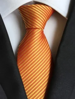 Men's Ties Neckties Work Wedding Gentleman Striped Formal Business