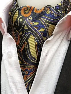 Men's Ties Scarf Cravat Ascot Vintage Work Classic Style Fashion Business Causal Date