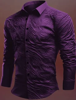 Men's Totem Halloween Costumes Shirt Button Up Shirt Long Sleeve Vintage Gothic Outdoor Halloween Street Fall & Winter Turndown Buttons Print Black Blue Purple Green