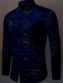 Men's Totem Halloween Costumes Shirt Button Up Shirt Long Sleeve Vintage Gothic Outdoor Halloween Street Fall & Winter Turndown Buttons Print Black Blue Purple Green