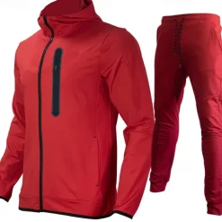 Men's Tracksuit Jogging Suit 2 Piece Full Zip Casual Fall Long Sleeve Breathable Soft Fitness Gym Workout Running Sportswear Activewear Color Block Blue and White Red black Yellow / Black