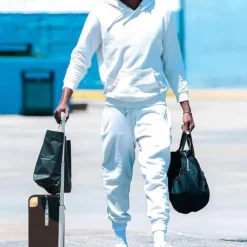 Men's Tracksuit Jogging Suit 2 Piece Casual Fall Long Sleeve Thermal Warm Soft Fitness Gym Workout Running Sportswear Activewear Solid Colored Dark Grey Dark Khaki Black