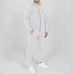 Men's Tracksuit Jogging Suit 2 Piece Full Zip Casual Fall Long Sleeve Breathable Soft Fitness Gym Workout Running Sportswear Activewear Color Block Dark Grey Black White