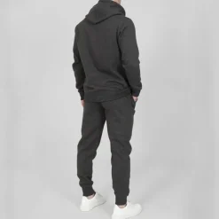 Men's Tracksuit Jogging Suit 2 Piece Full Zip Casual Fall Long Sleeve Breathable Soft Fitness Gym Workout Running Sportswear Activewear Color Block Dark Grey Black White