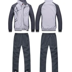 Men's Tracksuit Sweatsuit 2 Piece Full Zip Street Spring Long Sleeve Stand Collar Waterproof Windproof Lightweight Walking Jogging Training Sportswear Activewear Stripes Black White Yellow