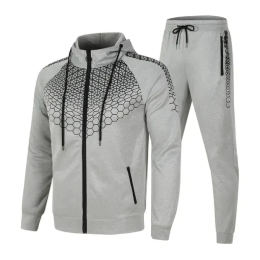 Men's Tracksuit Sweatsuit 2 Piece Full Zip Casual Winter Long Sleeve Thermal Warm Breathable Moisture Wicking Fitness Gym Workout Running Sportswear Activewear Navy Black White