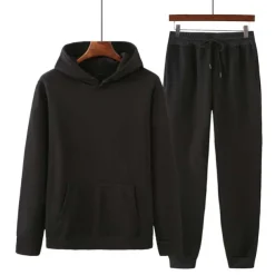 Men's Tracksuit Sweatsuit Jogging Suits Wine Red Black White Yellow Pink Hooded Plain Drawstring 2 Piece Sports & Outdoor Sports Streetwear Streetwear Casual Big and Tall Fall & Winter Clothing