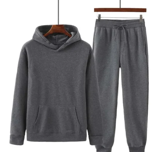 Men's Tracksuit Sweatsuit Jogging Suits Wine Red Black White Yellow Pink Hooded Plain Drawstring 2 Piece Sports & Outdoor Sports Streetwear Streetwear Casual Big and Tall Fall & Winter Clothing