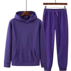 Men's Tracksuit Sweatsuit Jogging Suits Wine Red Black White Yellow Pink Hooded Plain Drawstring 2 Piece Sports & Outdoor Sports Streetwear Streetwear Casual Big and Tall Fall & Winter Clothing