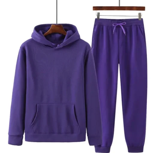 Men's Tracksuit Sweatsuit Jogging Suits Wine Red Black White Yellow Pink Hooded Plain Drawstring 2 Piece Sports & Outdoor Sports Streetwear Streetwear Casual Big and Tall Fall & Winter Clothing