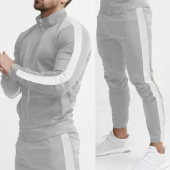 Men's Tracksuit Sweatsuit 2 Piece Athletic Winter Long Sleeve Thermal Warm Breathable Moisture Wicking Fitness Running Jogging Sportswear Activewear Color Block Black Yellow Army Green