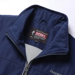 Men's Tracksuit Sweatsuit Athleisure Spring Long Sleeve Stand Collar Thermal Warm Waterproof Windproof Fitness Running Sportswear Activewear Solid Colored Black Light Red Dark Blue