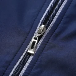 Men's Tracksuit Sweatsuit Athleisure Spring Long Sleeve Stand Collar Thermal Warm Waterproof Windproof Fitness Running Sportswear Activewear Solid Colored Black Light Red Dark Blue