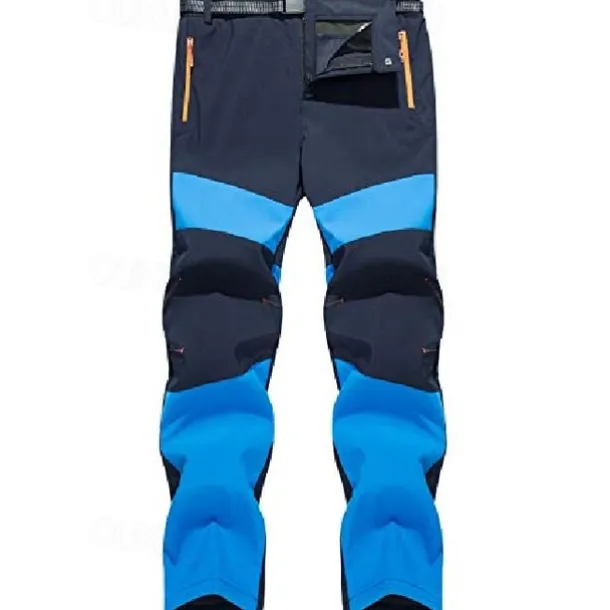 men's trekking trousers padded soft shell trousers hiking trousers functional trousers quick-drying trousers men leisure trousers outdoor trousers stretch work trousers-blue-4xl