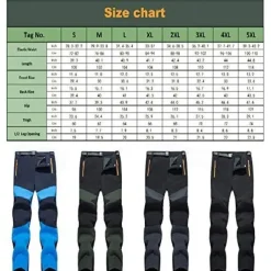 men's trekking trousers padded soft shell trousers hiking trousers functional trousers quick-drying trousers men leisure trousers outdoor trousers stretch work trousers-blue-4xl