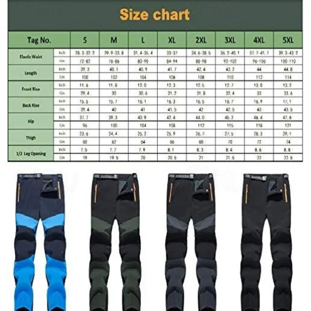 men's trekking trousers padded soft shell trousers hiking trousers functional trousers quick-drying trousers men leisure trousers outdoor trousers stretch work trousers-blue-4xl