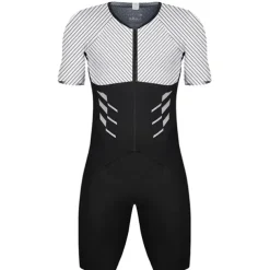 Men's Triathlon Tri Suit Short Sleeve Mountain Bike MTB Road Bike Cycling Red Blue Sky Blue Patchwork Bike Clothing Suit UV Resistant Breathable Quick Dry Sweat wicking Polyester Spandex Sports