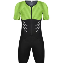 Men's Triathlon Tri Suit Short Sleeve Mountain Bike MTB Road Bike Cycling Red Blue Sky Blue Patchwork Bike Clothing Suit UV Resistant Breathable Quick Dry Sweat wicking Polyester Spandex Sports