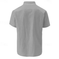 Men's Tropical Plants Summer Hawaiian Shirt Aloha Shirt Printed Shirts Short Sleeves Shirt Turndown Hawaiian Resort Outdoor Vacation Holiday Light Blue Khaki Light Grey S M L