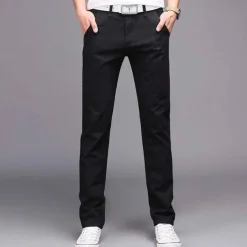 Men's Trousers Casual Pants Pocket Plain Comfort Breathable Outdoor Daily Going out Fashion Casual Black Army Green