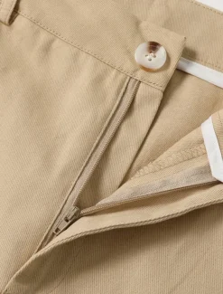 Men's Trousers Chinos Casual Pants Patchwork Front Pocket Solid Color Comfort Full Length Business Daily Holiday Fashion Chic & Modern White Khaki Stretchy