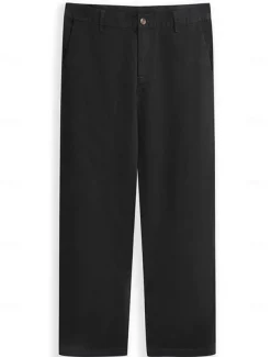 Men's Trousers Chinos Chino Pants Buttons Front Pocket Plain Comfort Business Daily Holiday Fashion Chic & Modern Black White Micro-elastic