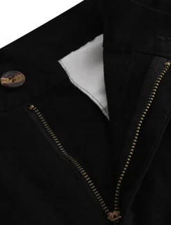 Men's Trousers Chinos Chino Pants Buttons Front Pocket Plain Comfort Business Daily Holiday Fashion Chic & Modern Black White Micro-elastic