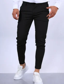 Men's Trousers Chinos Chino Pants Pocket Plain Comfort Breathable Outdoor Daily Going out Fashion Streetwear Black Orange