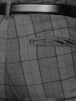 Men's Trousers Chinos Chino Pants Pocket Plaid Comfort Breathable Outdoor Daily Going out Fashion Casual Dark Gray Grey